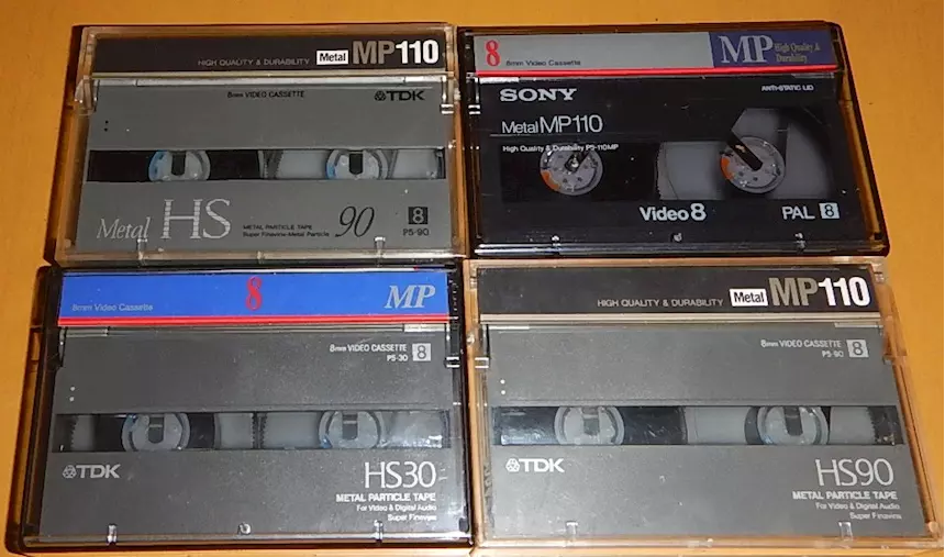 Videocassette Video 8 mm