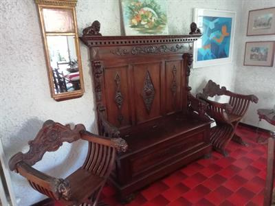 Savonarola e cassapanca, in legno, ottime condizioni - Foto 2