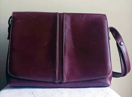 Borsa in pelle donna colore bordeaux - Foto 2
