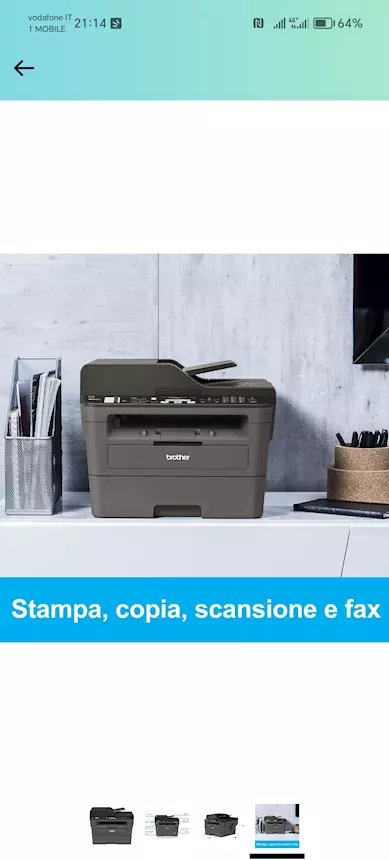 Brother MFCL2710DW Stampante Multifunzione Laser 4 in 1