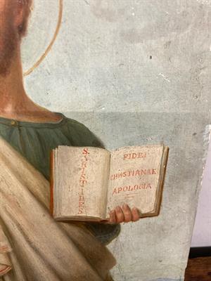 Antica icona/dipinto di S. Aristide epoca XVIII sec - Foto 4