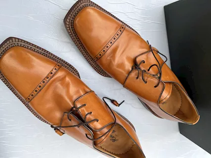 Scarpe classiche Harris n.45, colore brandy, come nuovo - Anteprima 4