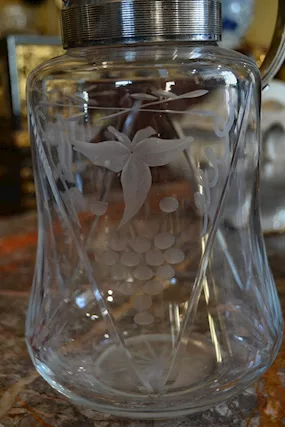 Caraffa in cristallo con porta-ghiaccio vintage anni 40/50, in ottime condizioni - Foto 4