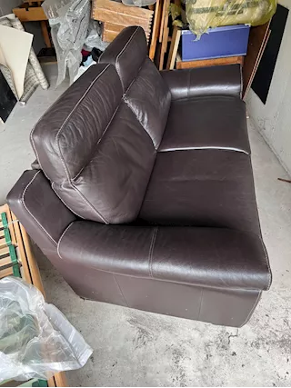 Divano in vera pelle, ottime condizioni - Foto 2