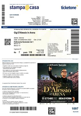 Gigi d'Alessio concerto Verona