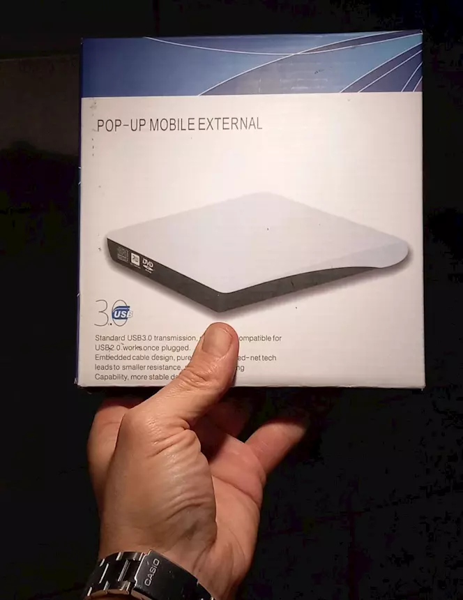 USB Pop-up Mobile esterno DVD-RW