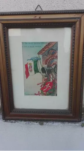 Antica cartolina patriotica rara.