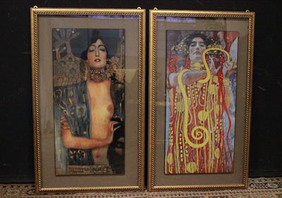 Coppia di stampe opere di Klimt
