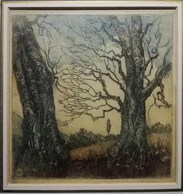 3 Acquaforte originale di Pericle Manin (circa 1880-1940)
