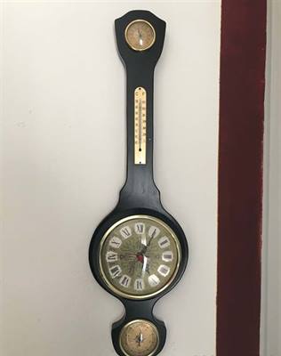 Orologio in legno con termometro, barometro e igrometro