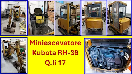 Miniescavatore Kubota RH-36 da 17 q.li