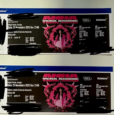 Due biglietti concerto di Anna Pepe a Milano