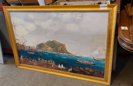 Quadro con cornice dorata - 25135