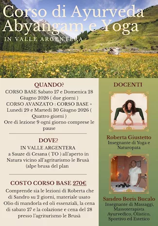 Corso di Ayurveda e yoga