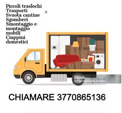 Sgomberi, trasporti, piccoli traslochi, ciappini di casa