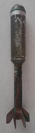 Bossolo di Bomba Illuminante Mod. 59. È un involucro vuoto i