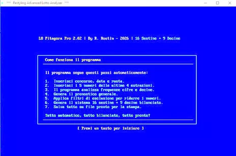L8 PITAGORA Pro Advanced LOTTO Analyzer - Anteprima 2