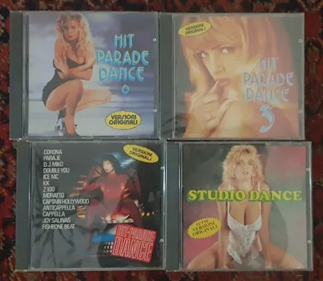 Lotto di 4 CD Hit Parade Dance Studio Dance anni '90 Bologne