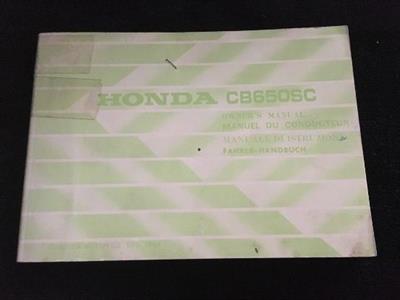 Libretto uso manutenzione Honda CB650SC