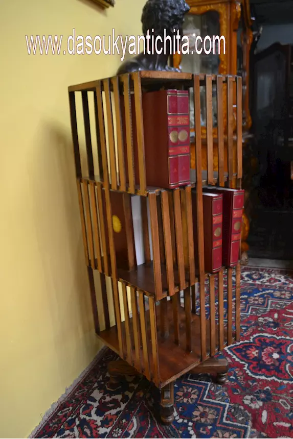 Libreria girevole a tre ripiani stile inglese - Foto 3