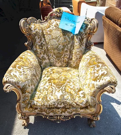 Poltrona bergère vintage - 24373