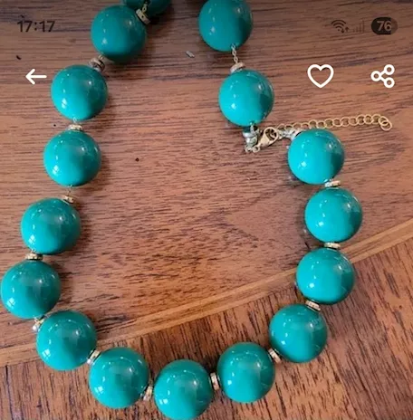 Collana Turchese Maxi Perle - Elegante e di Grande Impatto