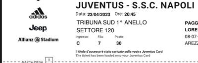 Biglietti Juventus - Napoli