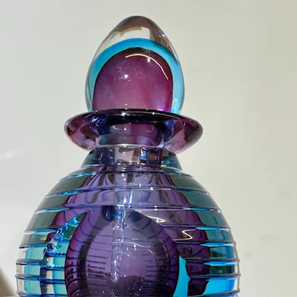 Vetro murano vaso sommerso anni 70 Flavio Poli . H 17, ottimo stato - Foto 6