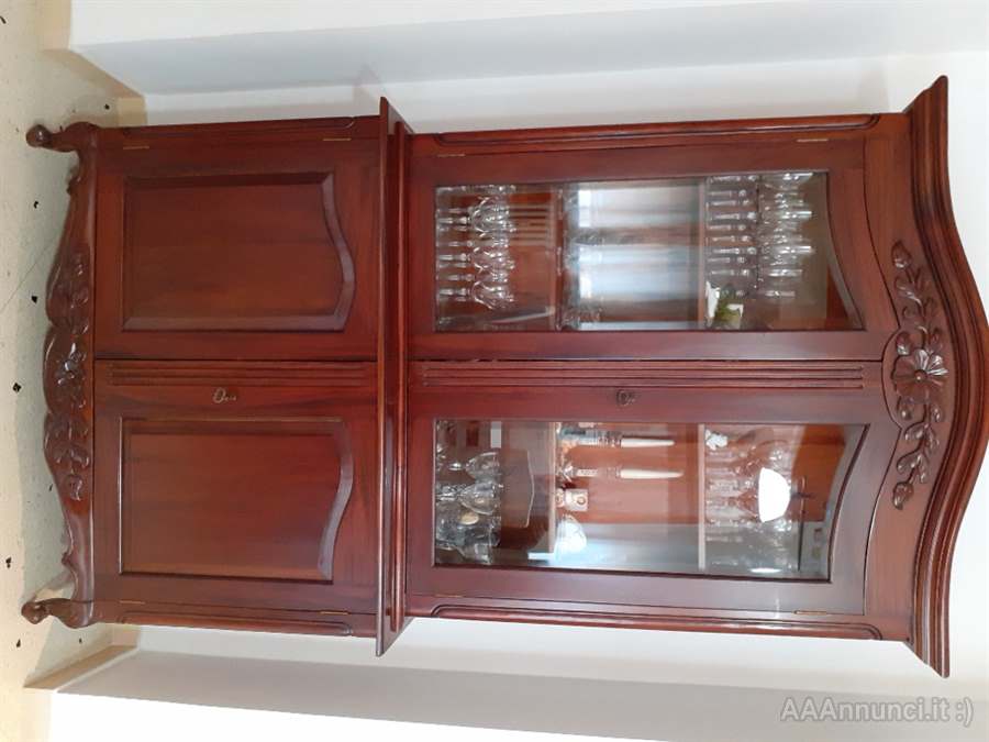 Vetrina in mogano - epoca 1900