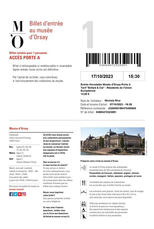 Museo d'orsay 17 ottobre 2023