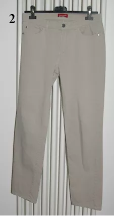 Taglia 42, Stock di 2 Pezzi Pantaloni Jeans da Donna, colore beige - Foto 5