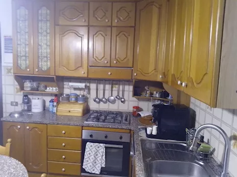 Cucina usata in massello rovere ad angolo 230 X150 +150cm