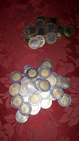 n. 40 monete bimetalliche da