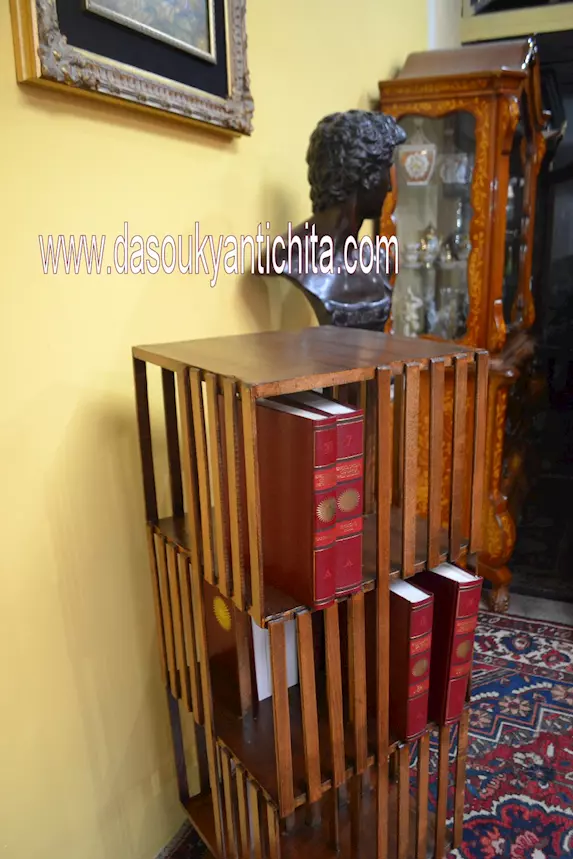 Libreria girevole a tre ripiani stile inglese - Foto 4