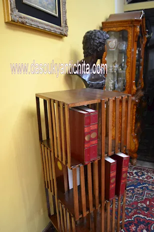 Libreria girevole a tre ripiani stile inglese - Anteprima 4