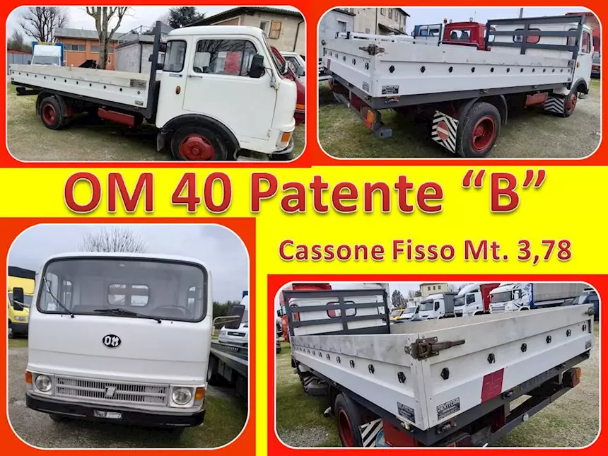 Autocarro Patente B OM 40 35 B Cassone Fisso Km 0