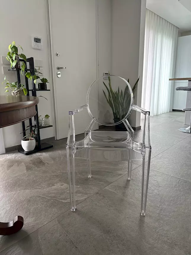 Sedia Louis Ghost Kartell - Design Philippe Starck - Policarbonato Trasparente - Foto 8