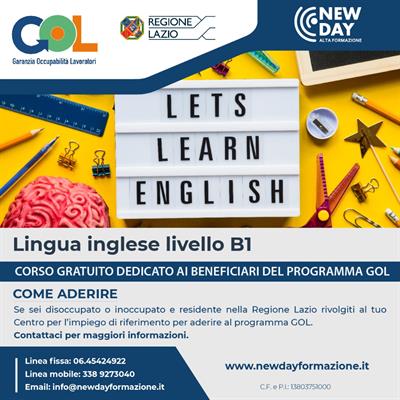 Corso di Inglese Gratuito per Disoccupati Livello B1