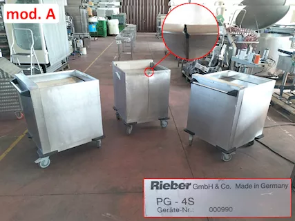 Mobili impilatori carrellati per mensa usati