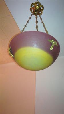 Lampadario in patè de ver montatura in bronzo - Foto 2