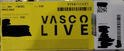 Biglietto Vasco Rossi 11-6 Bologna