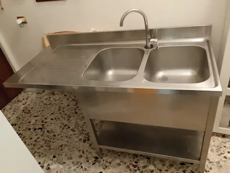 Lavello inox due vasche