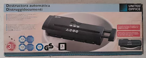 Distruggidocumenti tagliacarte per casa, ufficio, marca UNITED OFFICE - Foto 5