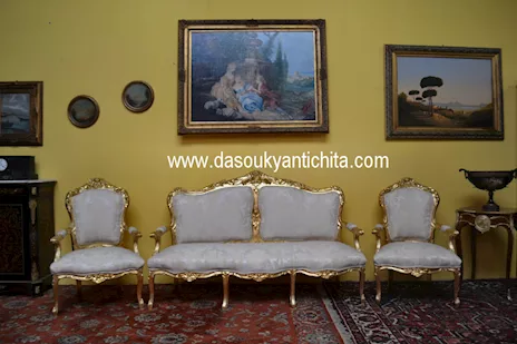 Salotto dorato stile Luigi XV