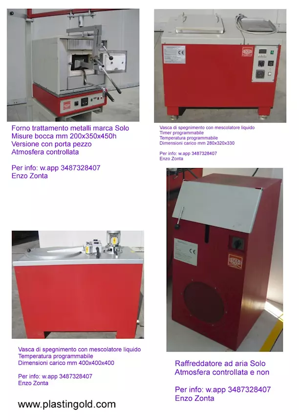 Forno trattamento termico metalli marca Solo
