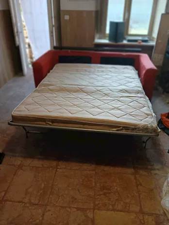 Divano letto, colore rosso - Anteprima 6