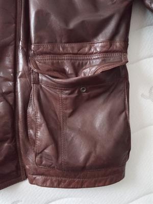 Giaccone in vera pelle da uomo, marca Trapper, taglia 48 - Foto 5