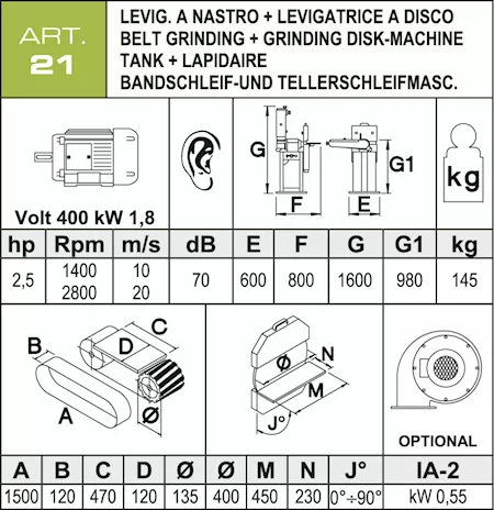 Levigatrice a nastro Aceti ART.21 nuovo - Anteprima 2