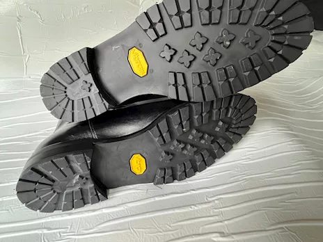 Stivaletti uomo fatti a mano pelle e suola Vibram 46, colore rosso - Anteprima 2