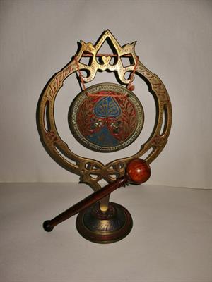 Gong orientale in ottone e smalto prodotto artigianalmente